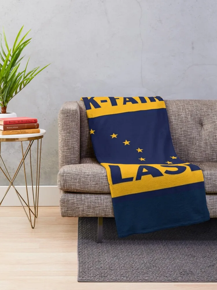 Knik-Fairview Alaska Ретро Звезда Значок (Желтый) Плед Роскошные Утепленные Одеяла