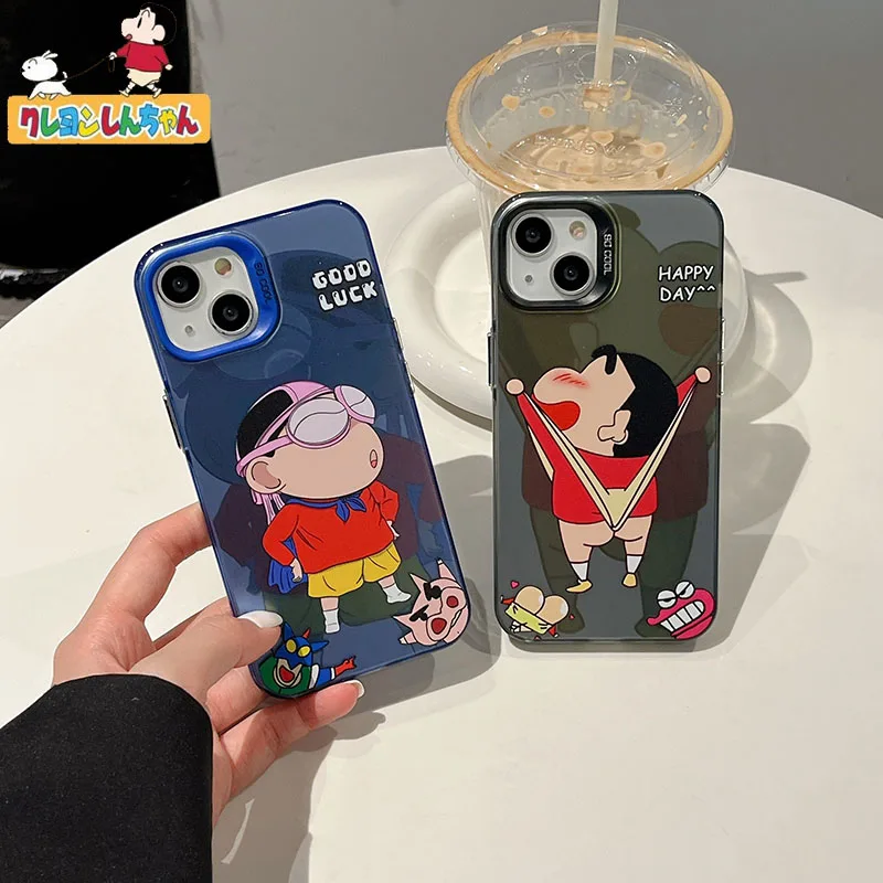 

Мультяшный Crayon Shin-Chan Iphone14Promax женский милый аниме Iphone13/12 Забавный креативный защитный чехол кавайная девушка подарок на день рождения