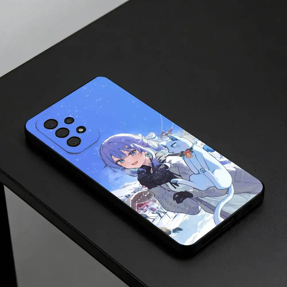 Фото Хошимачи С-Суисей Милый чехол для телефона VTuber для Samsung S26, S25, S24, S23, S22, Plus, черный корпус. №3