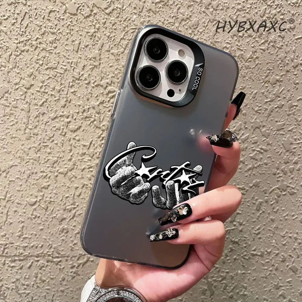 Чехол для телефона The World-C-Corteizs для iPhone 17, 16, 15 Pro MAX, 14, 13, 12, 16e, 15 Pro Plus, 17 Air, серебристый корпус, IMD-покрытие (art.: 3920dc4781d75) - 3920dc4781d75