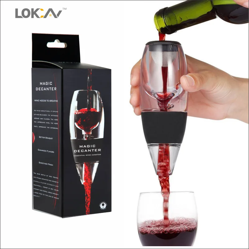 

Red Wine Decanter Portable Air Aerator Strainer for Wine Whisky Quick Decanter Equipment Family Party Bar Essential Accessories