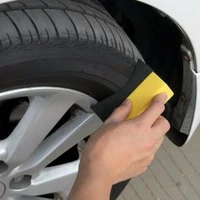 auto u shape tire wax polishing compound sponge tyre cleaning sponge arc edge sponge