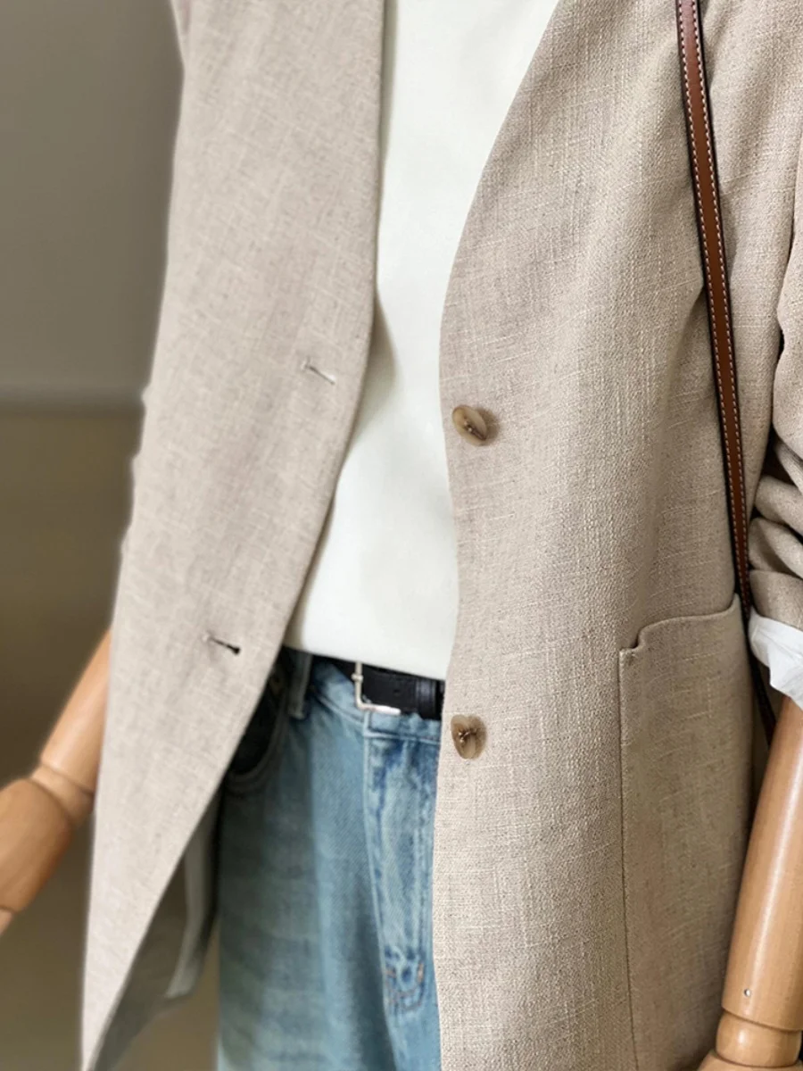 Рекомендуем Chao Level! Женская льняная легкая воздухопроницаемая верхняя одежда с