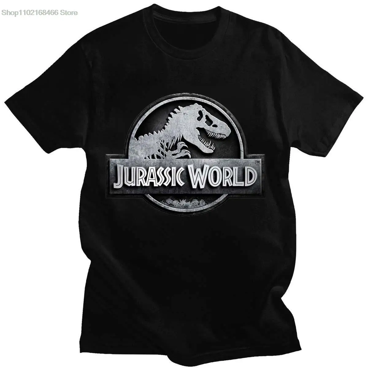 

2021 Hot Sale Men T-Shirt Dinosaur Graphic Women Cotton Printed Clothes Jurassic Park/World Unisex Short Sleeve Hip Hop Tops