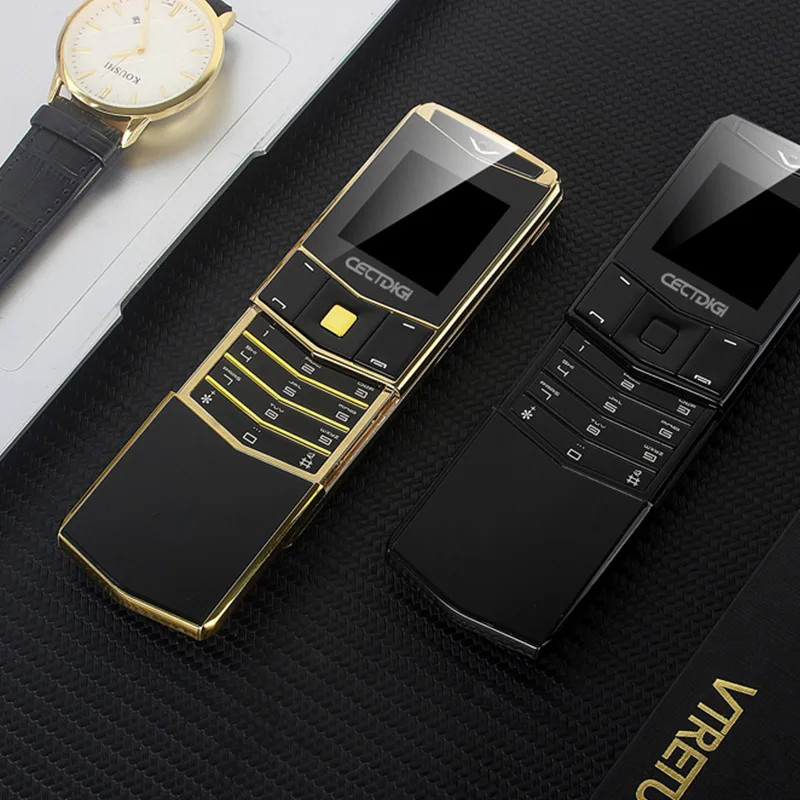 Luxury Slide Phone Cectdigi V05 Metal Body Smallest Mini Dual Sim Mobile Phone Bluetooth Magic Voice Hebrew and Russian Phone