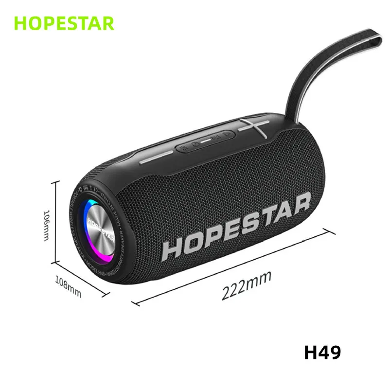 

Переносной беспроводной Bluetooth-сабвуфер HOPESTAR H49 для улицы, водонепроницаемый стерео сабвуфер, спортивный штекер, радио boombox