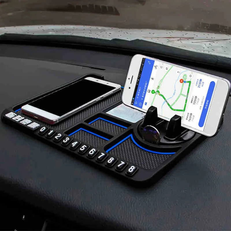 Silicone Car Anti-Slip Mat Auto Phone Holder Non Slip Sticky Anti Slide Dash Phone Mount Parking Number Card Car Pad Mat