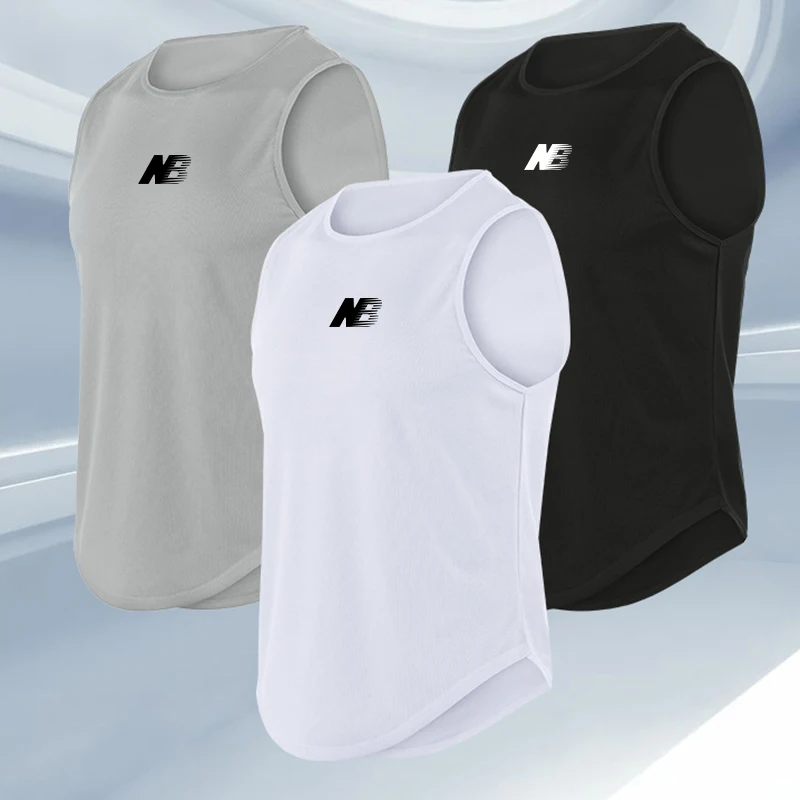 

Summer Men Gym Tanks Tops Workout Bodybuilding Fitness Sleeveless T Shirt Luxury Print Beach Sportswear Muscle Vests for Male