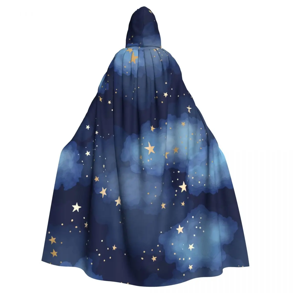 

Hooded Cloak Unisex Cloak with Hood Gold Foil Constellations Stars And Clouds Cloak Vampire Witch Cape Cosplay Costume