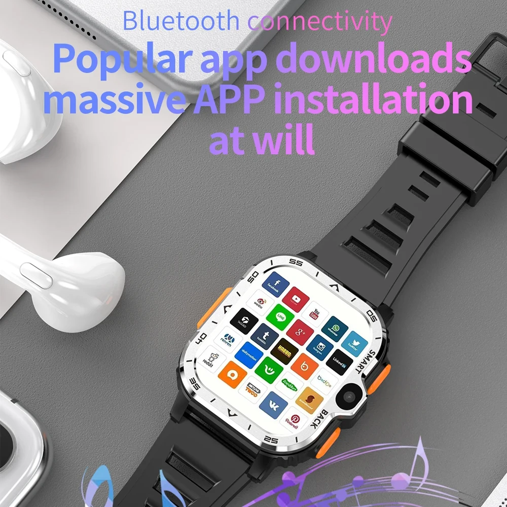 Смарт-часы Pgd 4g Lte для Мужчин С Gps Wi-fi Dual Sim Nfc Трекер Сердечного ритма Памятью 16/64 Гб