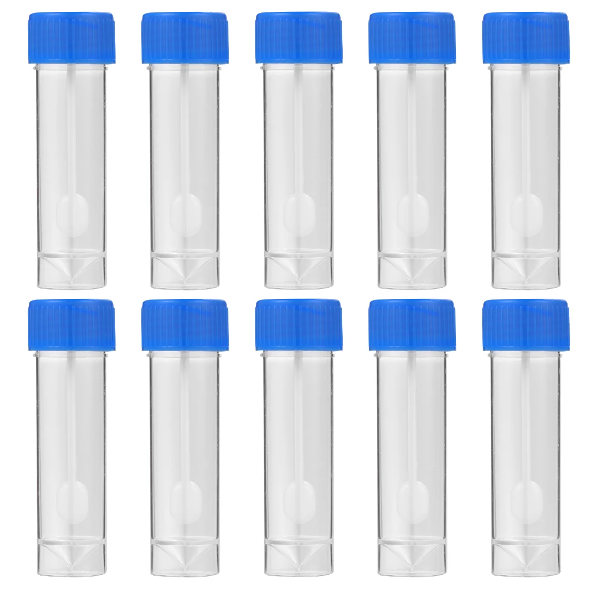 

10 Pcs Sampling Cup Test Tubes Lids Specimen Bottle Stool Sample Urine Plastic Container