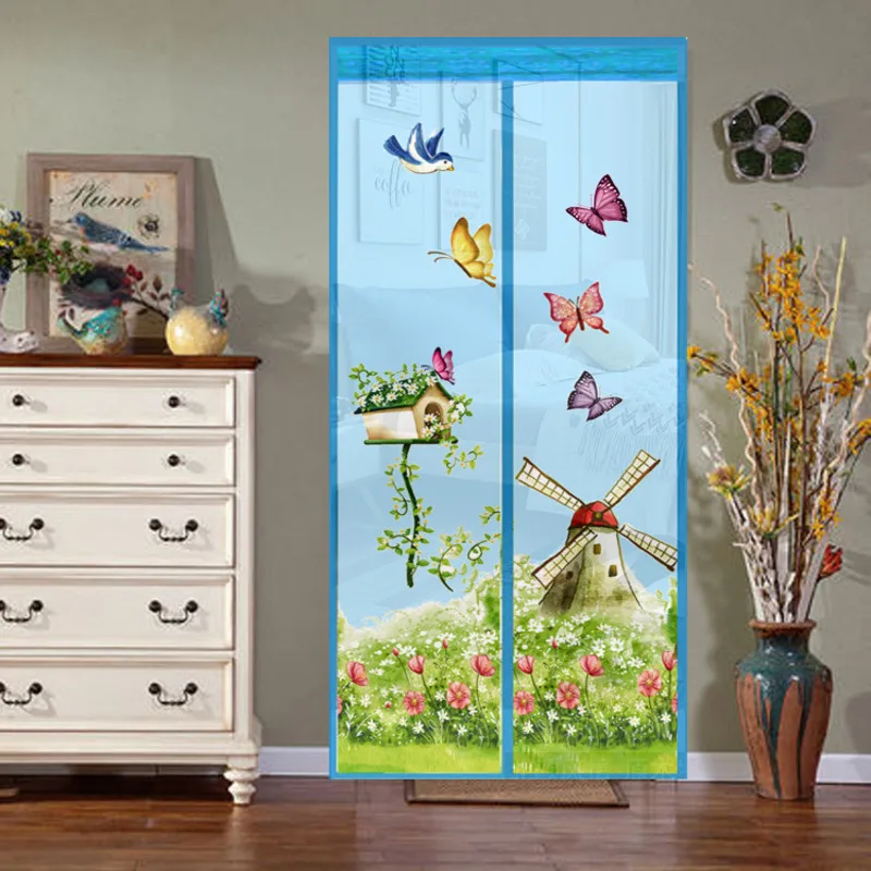 

Москитные сетки для дверей, комнатная магнитная полоса, гладкая и плоская москитная сетка, разные внешние дверные занавески, лето