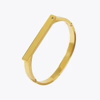 enfashion personalized custom engrave name bangle flat bar cuff bracelet gold color bracelets for women bracelets bangles b8717