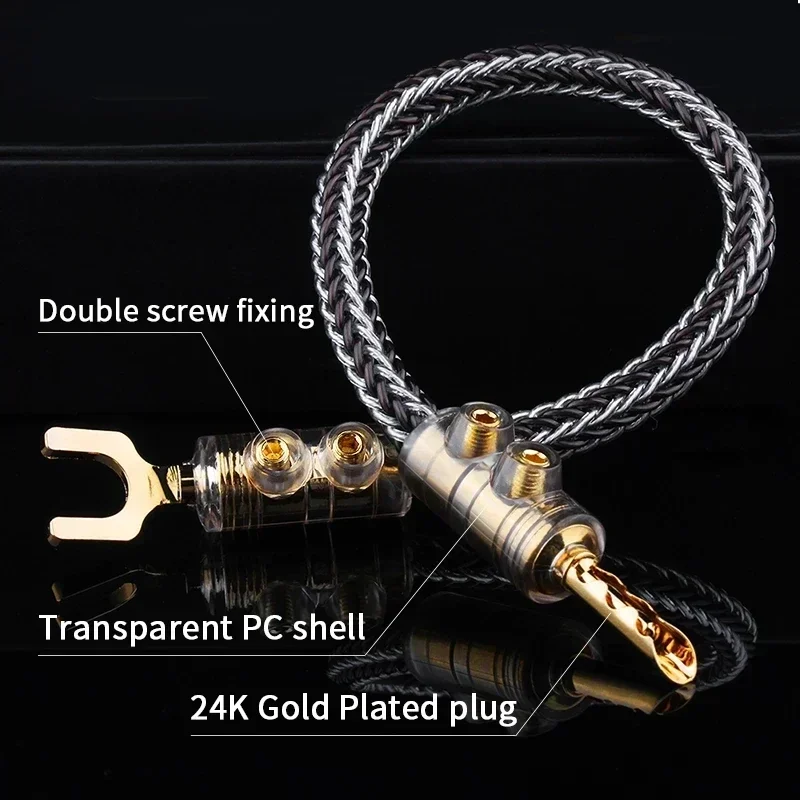 Разъемный соединительный кабель для динамика Hi-Fi позолоченный штекер OCC