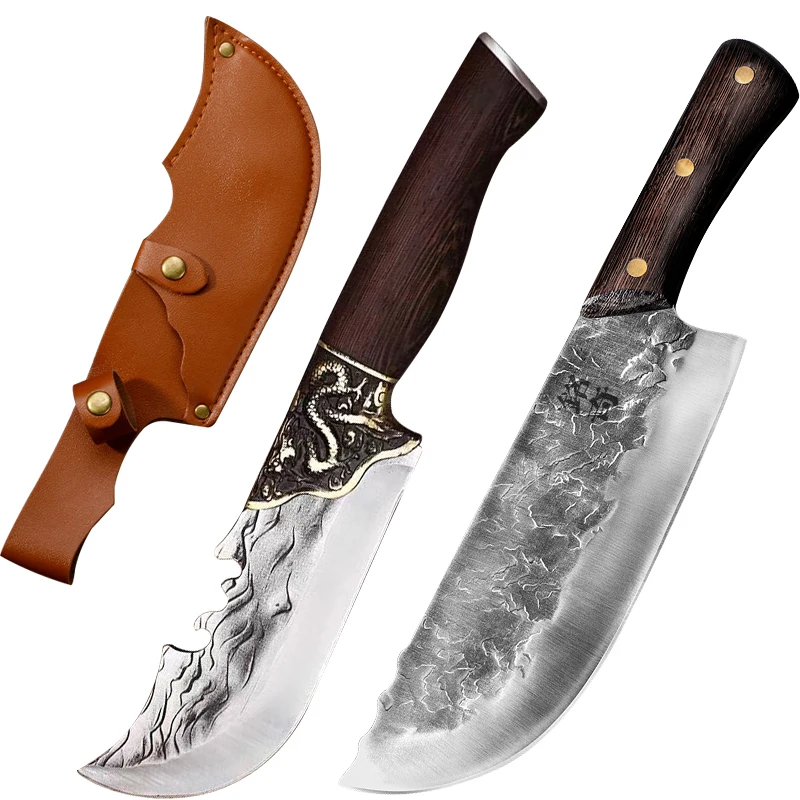 

Кованый нож мясника 5Cr1 5Mov охотничий нож из нержавеющей стали для кемпинга выживания фруктов мясника нож для костей кухонный поварской нож