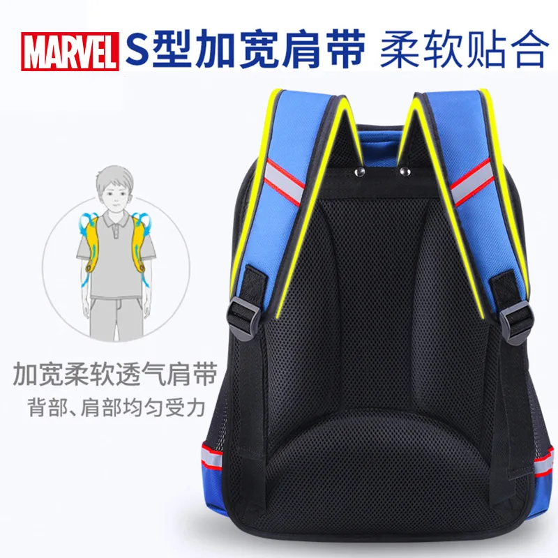 High quality genuine Disney Spiderman children's schoolbag, lightweight breathable 3D pressure film pattern Disney boys backpack
