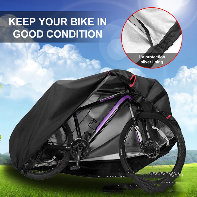 

Motorcycle Mountain Bike Cover 210D Oxford Cloth Bicycle Cover Dustproof And Waterproof
