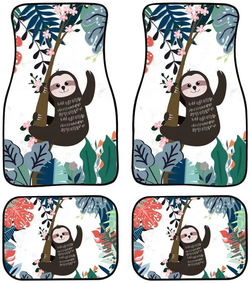

chaqlin Sloth Automotive Floor Mats Custom Car Mats All Weather Travel Vehicle Protector Fit Most Car,Truck,SUV,Van