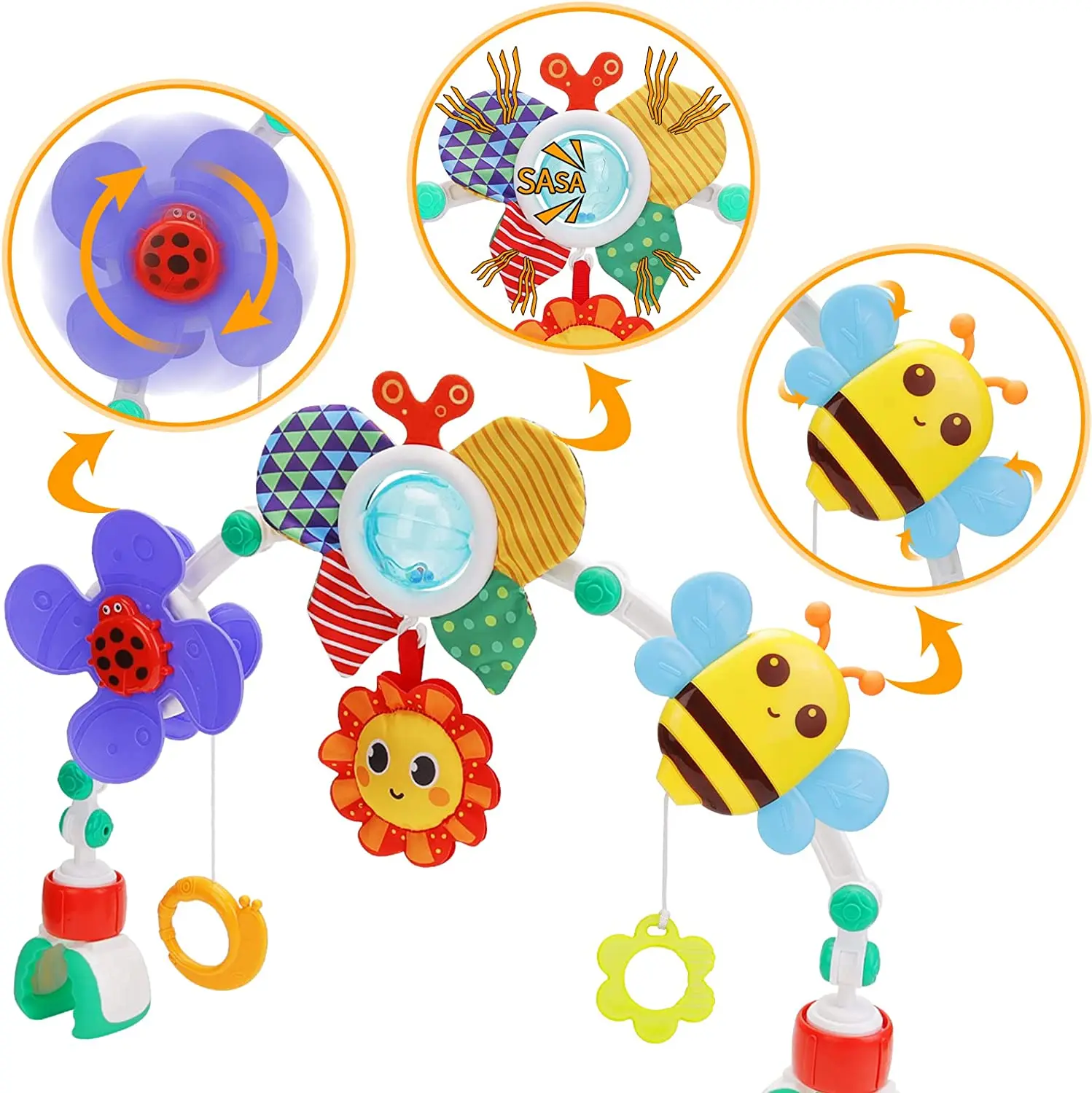 Мягкие плюшевые подвесные колокольчики Jinglei для детей безопасное сиденье