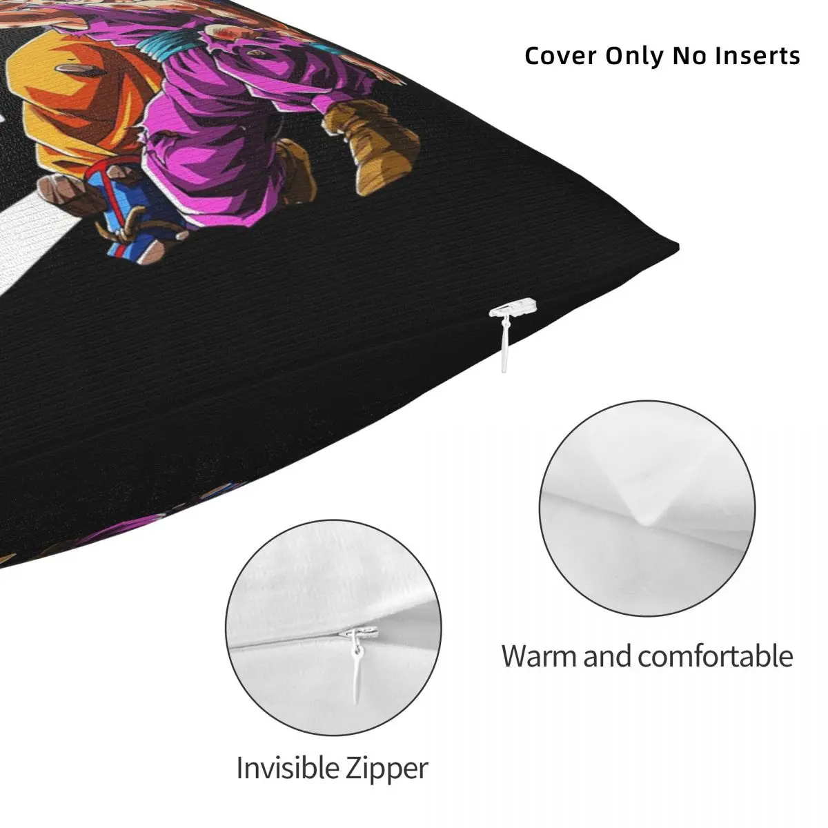 Dragonball Goku And Gohan Kamehameha Square Pillowcase Pillow Cover Polyester Cushion Decor Comfort Throw for Home Car