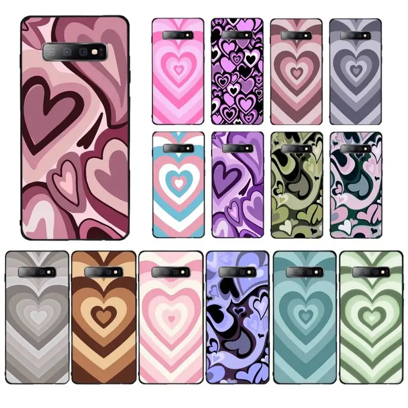 

MaiYaCa Latte Pink purple color Love Coffee Heart Phone Case for Samsung S10 21 20 9 8 plus lite S20 UlTRA 7edge