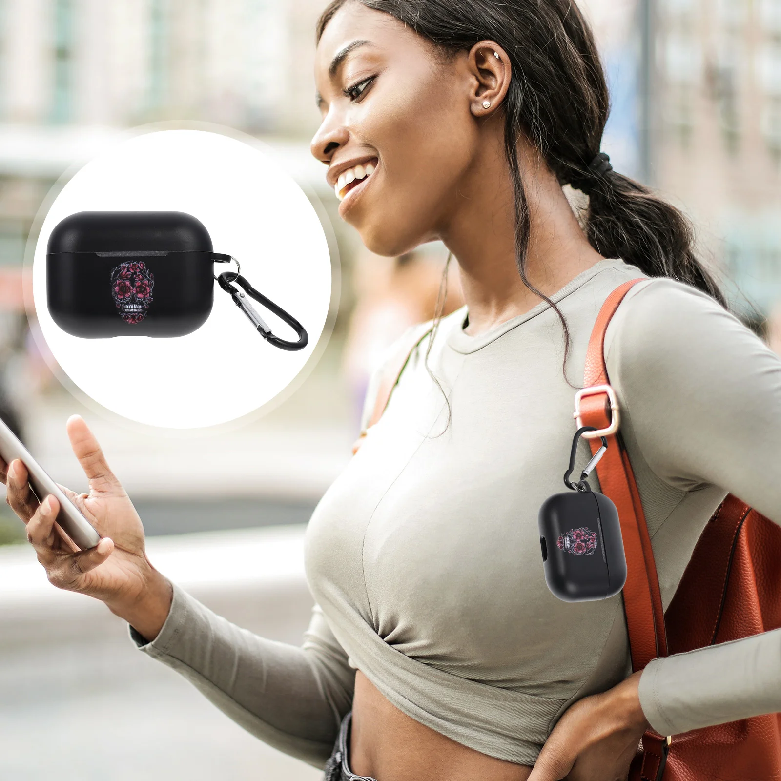 

1PC Exquisite Wireless Earphone Cover Portable Case Compatible for AirPods Pro