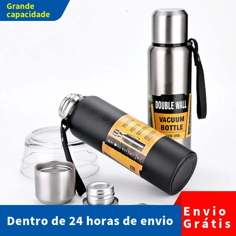 

1000ml Thermos Water Bottle Thermal Bottle Cup Stainless Steel Thermal Tumbler Thermos Flask Vacuum Double Wall Insulated