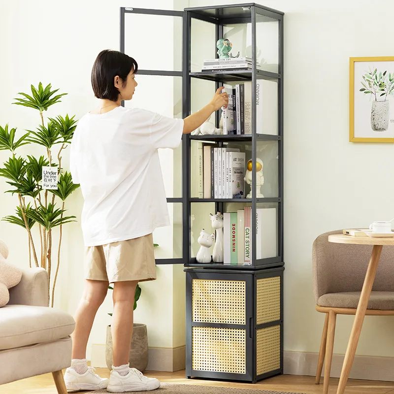 

Поворотная книжная полка, напольная Бытовая полка, простая книжная полка, хранилище, многоярусный книжный шкаф, подвесные шкафы
