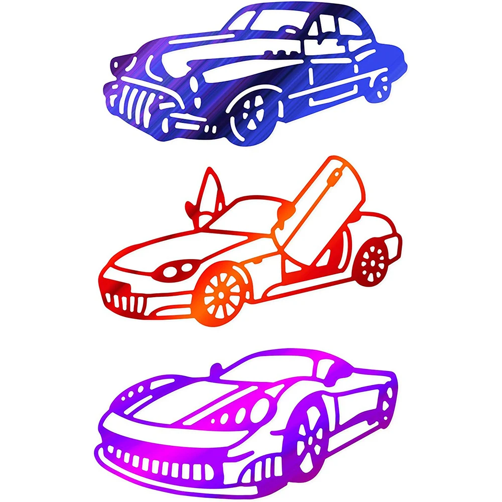 3pcs Racing Cars Cutting Dies Roadster Stencils for DIY Scrapbooking Christmas Birthday Cards Making Album craft Decoration