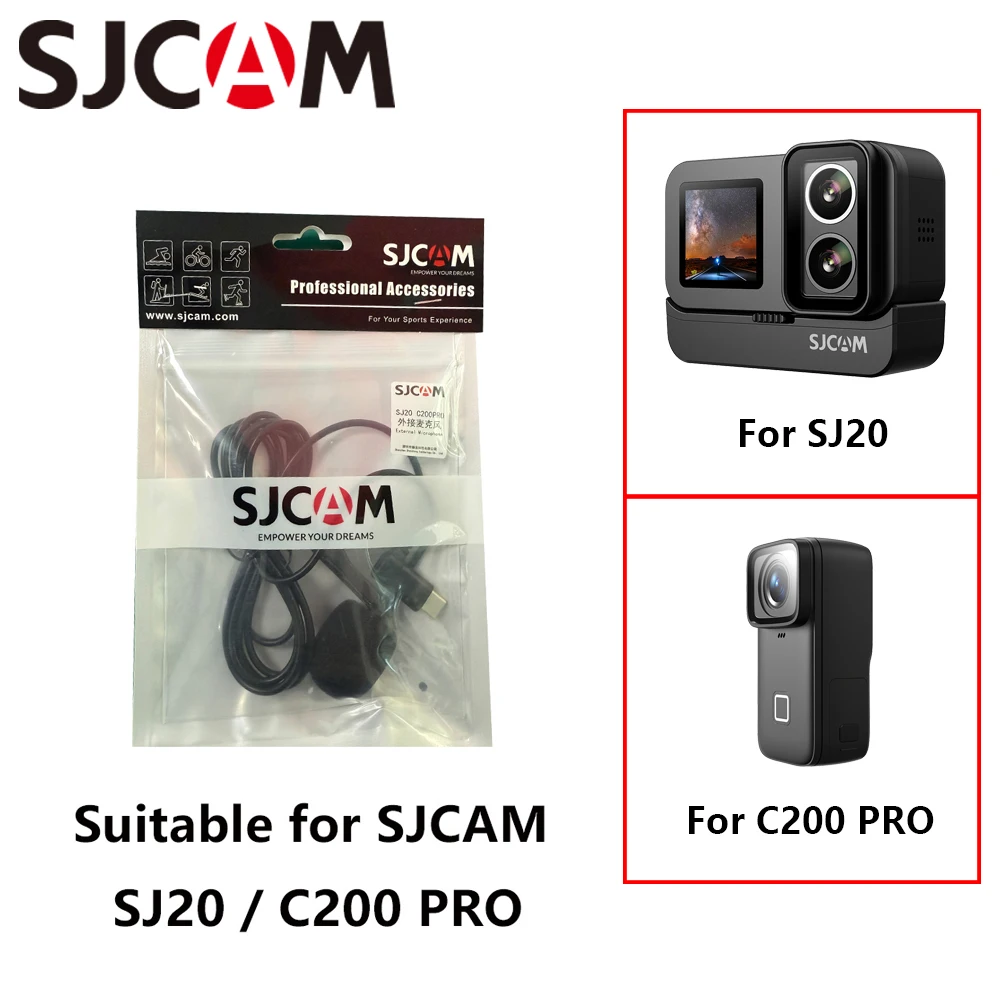 Фото Микрофон SJCAM для экшн-камер с физическим шумоподавлением, проводной, на прищепке, подходит для SJ6, SJ8, SJ10 PRO, SJ20, C200, C200 PRO №3