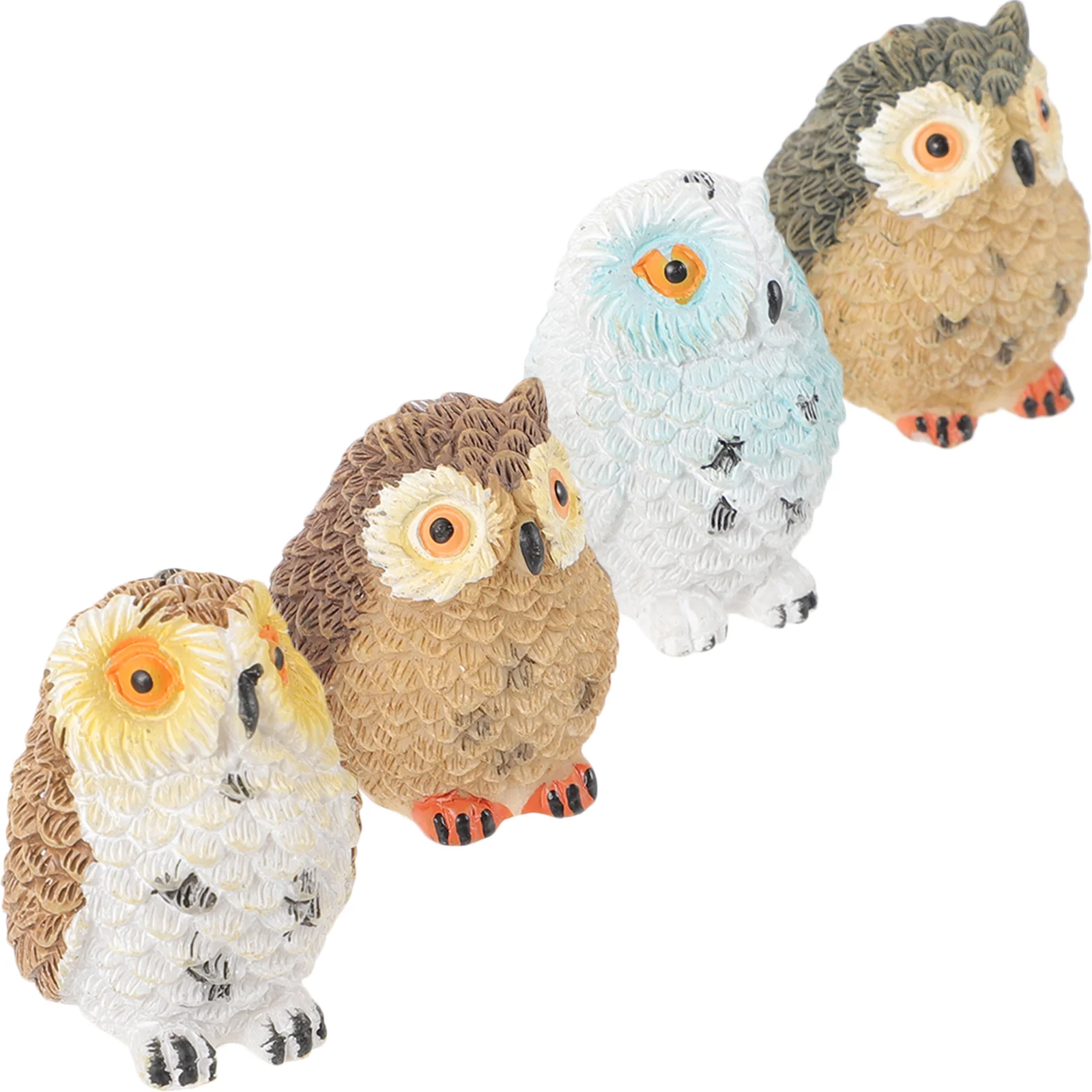 

Owl Figurines Micro Landscape Figurine Fairy Decor Miniature Statue Dollhouse Ornament Tiny Decoration Car Resin Owls Dashboard