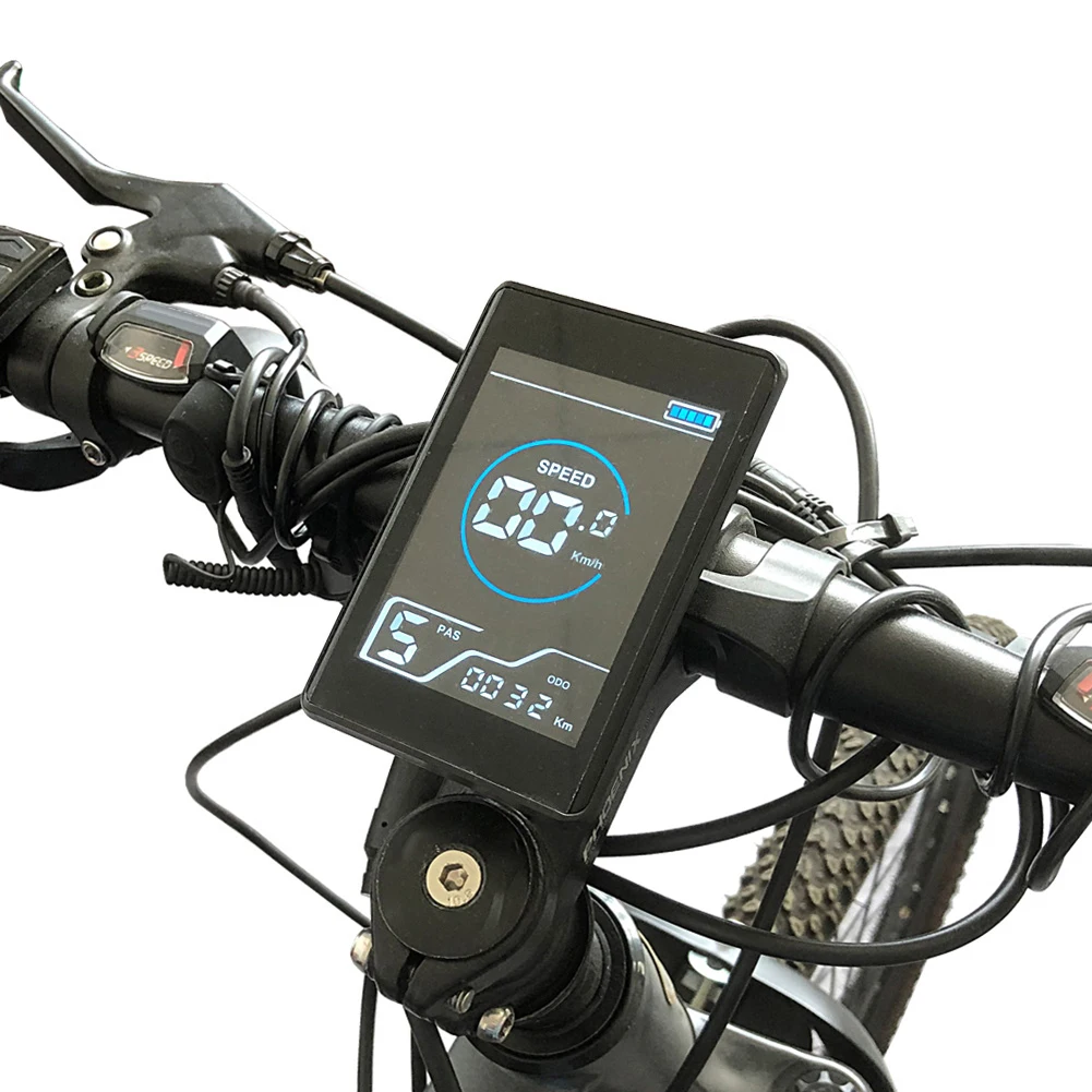 

Assistant Sensor Display LCD Bicycle Speed Control Instrument ABS Shell Color Screen Waterproof Head USB Charging Port