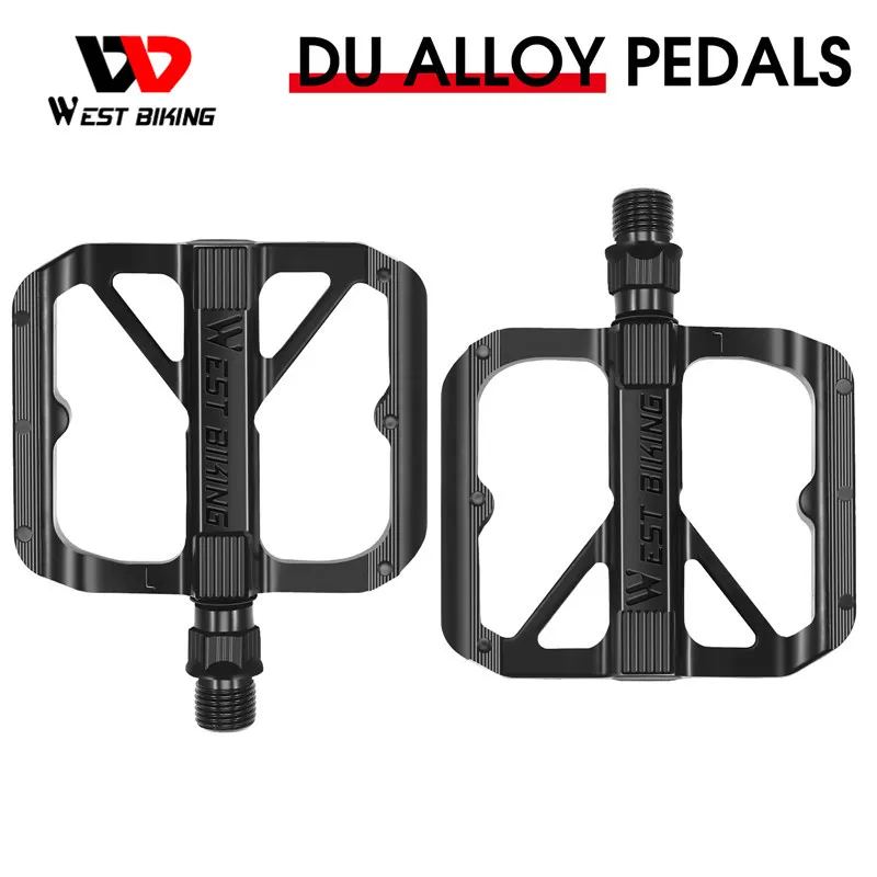 

WEST BIKING Ultralight Bicycle Pedals Sealed Bearing Aluminum Alloy MTB Road BMX Bike Pedal Anti-slip Flat Cycling Accessories