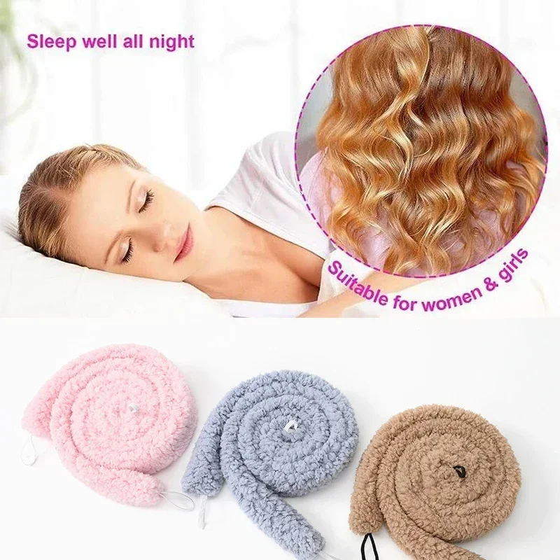 Плойка для волос без тепла завивки нагрева повязка на голову ленивые ролики