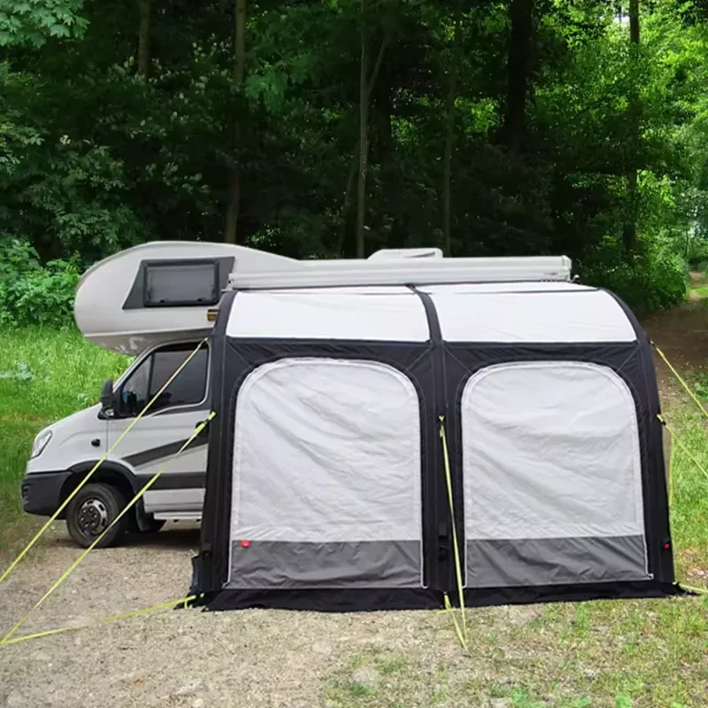 Фото Автомобильный тент сбоку, палатка Toldo Frontal Para Caravana Wohnmobil Vorzelt, палатка для дома на колесах, портативная надувная палатка для кемпинга, маркировка RV Annex №1