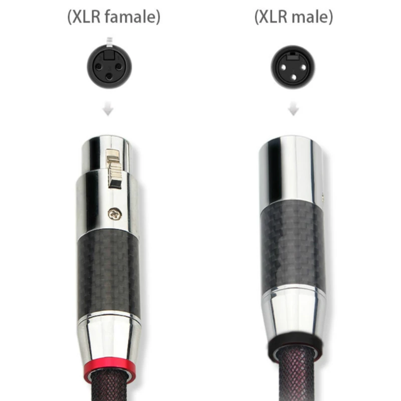 Высококачественный балансный кабель XLR из чистого серебра Hi-Fi аудио