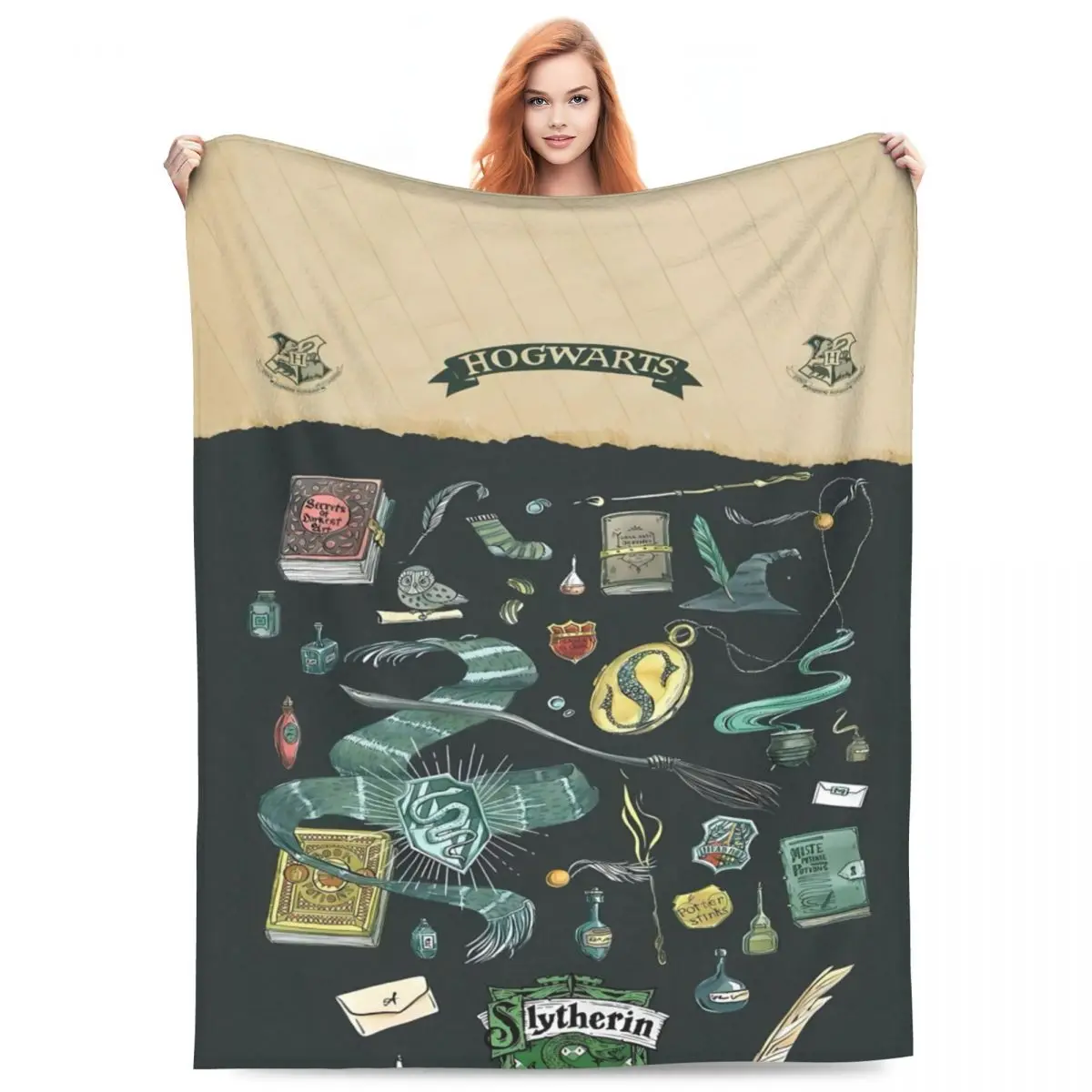 Мягкое теплое одеяло Harrys Potters дорожное плюшевое удобное домашнее декоративное