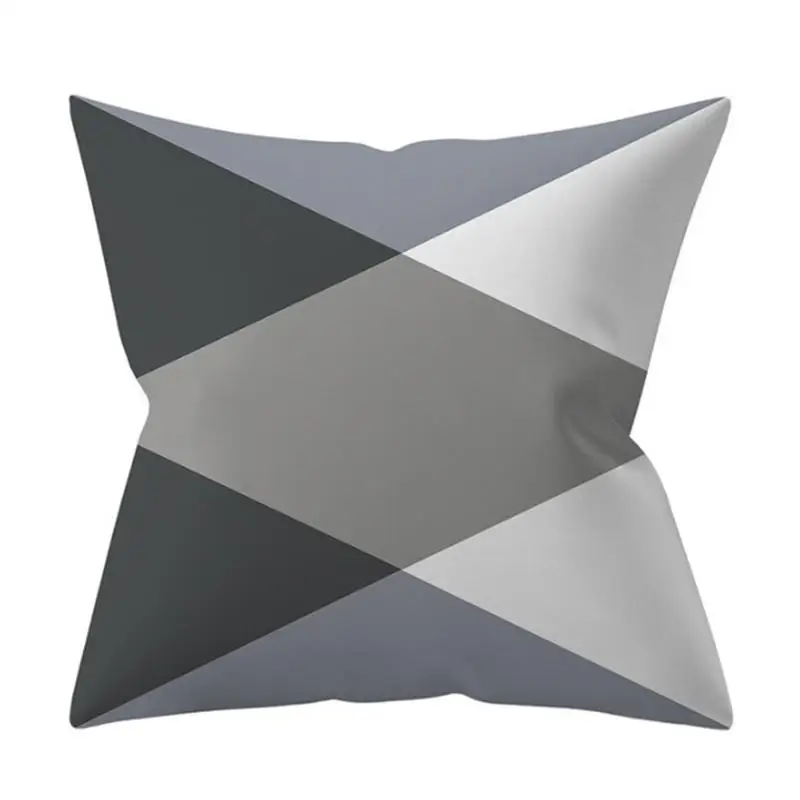 

Наволочка с милым рисунком 4545 см, декоративная наволочка с принтом, серые геометрические однотонные Квадратные наволочки для кровати