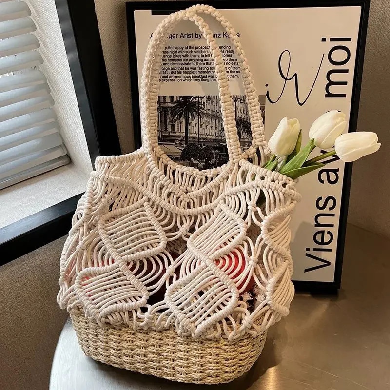 Популярные сумки Sac Poplene Femme женские большой вместимости новая соломенная сумка