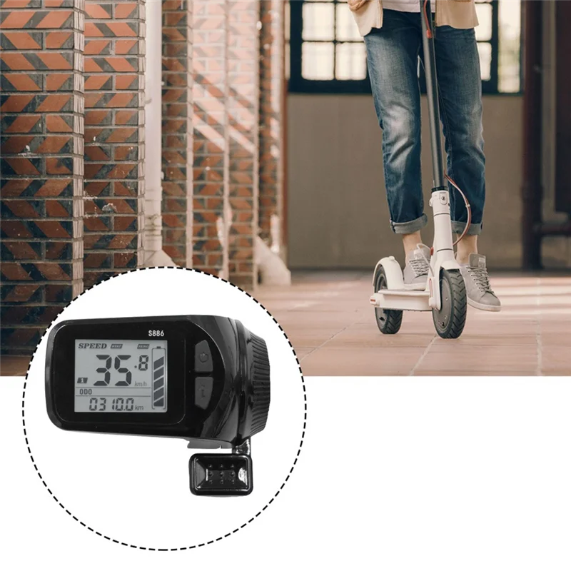 24 В/36 В/48 В/60 В S886 Ebike ЖК-дисплей Панель дроссельной заслонки для большого пальца 5PIN