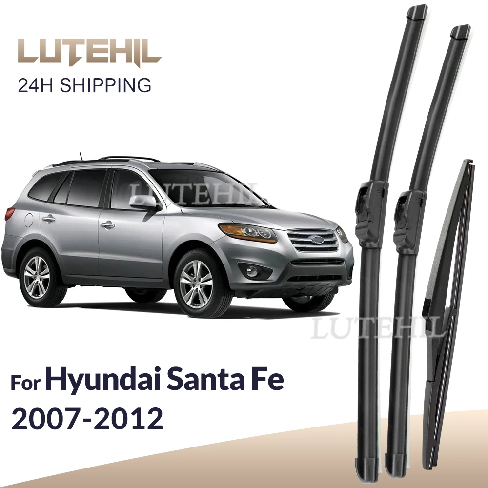 

Для Hyundai Santa Fe CM 2007-2012 2008 2009 2010 стеклоочиститель передние и задние щетки стеклоочистителя лобовое стекло щетки для окон 24 "+ 18" + 14"