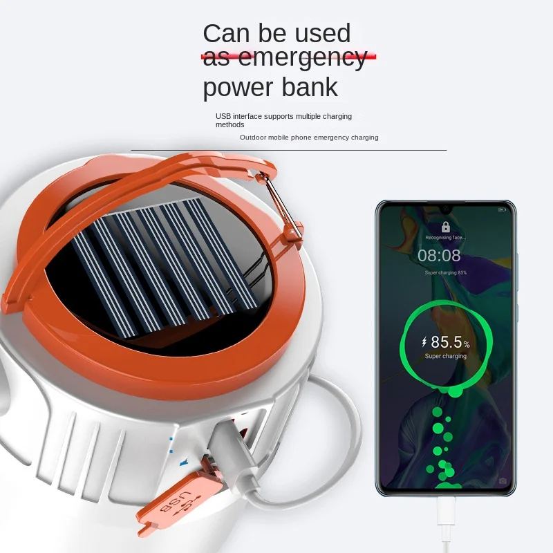 Фонарь аккумуляторный с зарядкой от USB для кемпинга