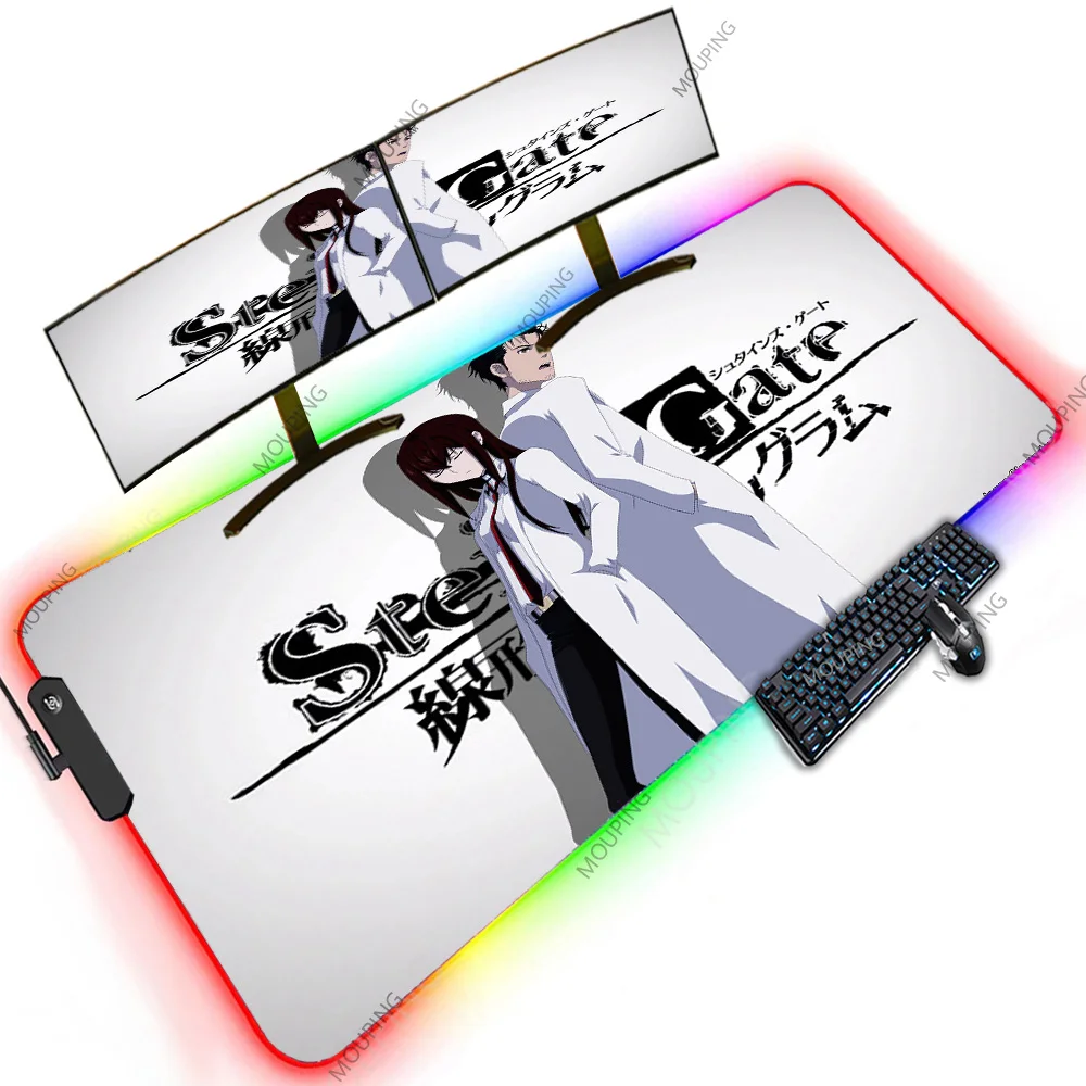 

Anime Battle Deskmat Keyboard Mouse Pad Steins Gate Ultra Large Table Mat Device Games LED Office Chair Xxxxl Luxury Mause Rugs