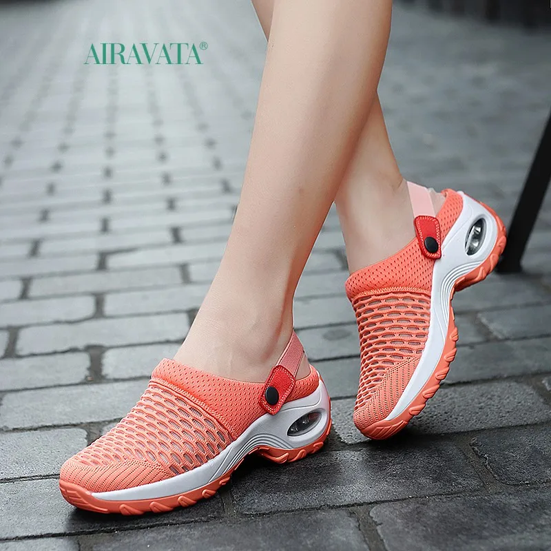 Women Shoes Casual Increase Cushion Sandals Non-slip Platform Sandal for Women Breathable Mesh Outdoor Walking Slippers