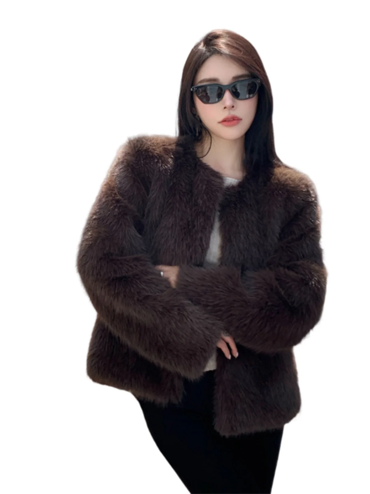 Защита окружающей среды верхняя одежда из лисьего меха женская зима 2023 новинка