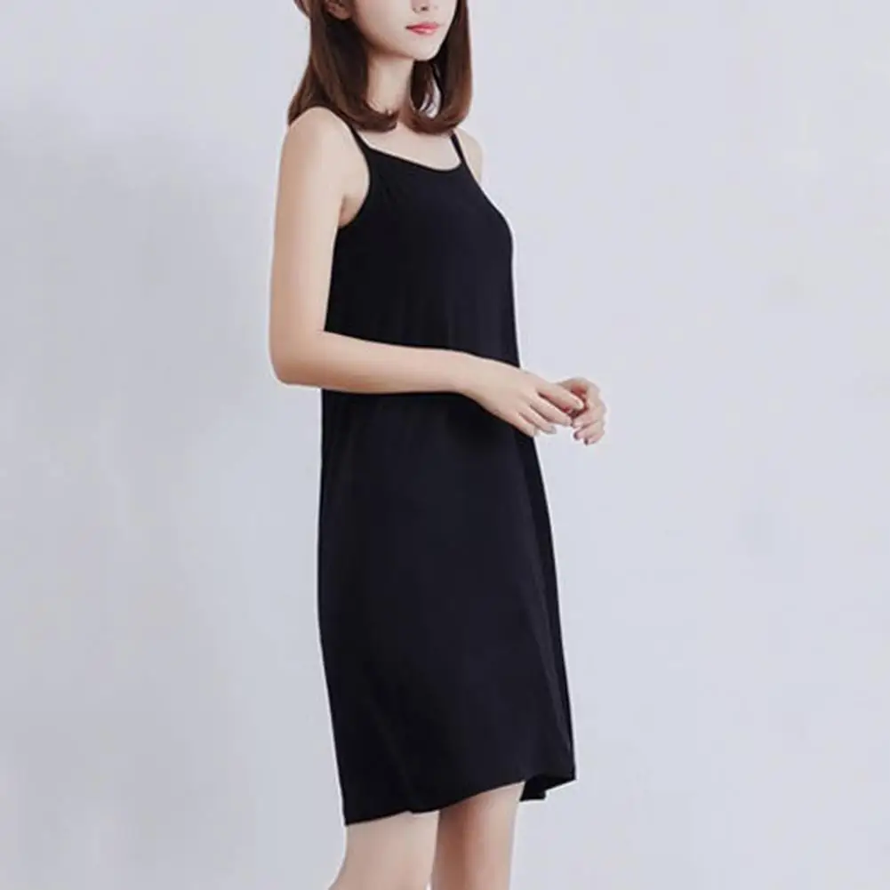 Bottoming Dress Breathable Suspender Dress Soft Versatile  Simple Summer Solid Color Sling Bottoming Dress