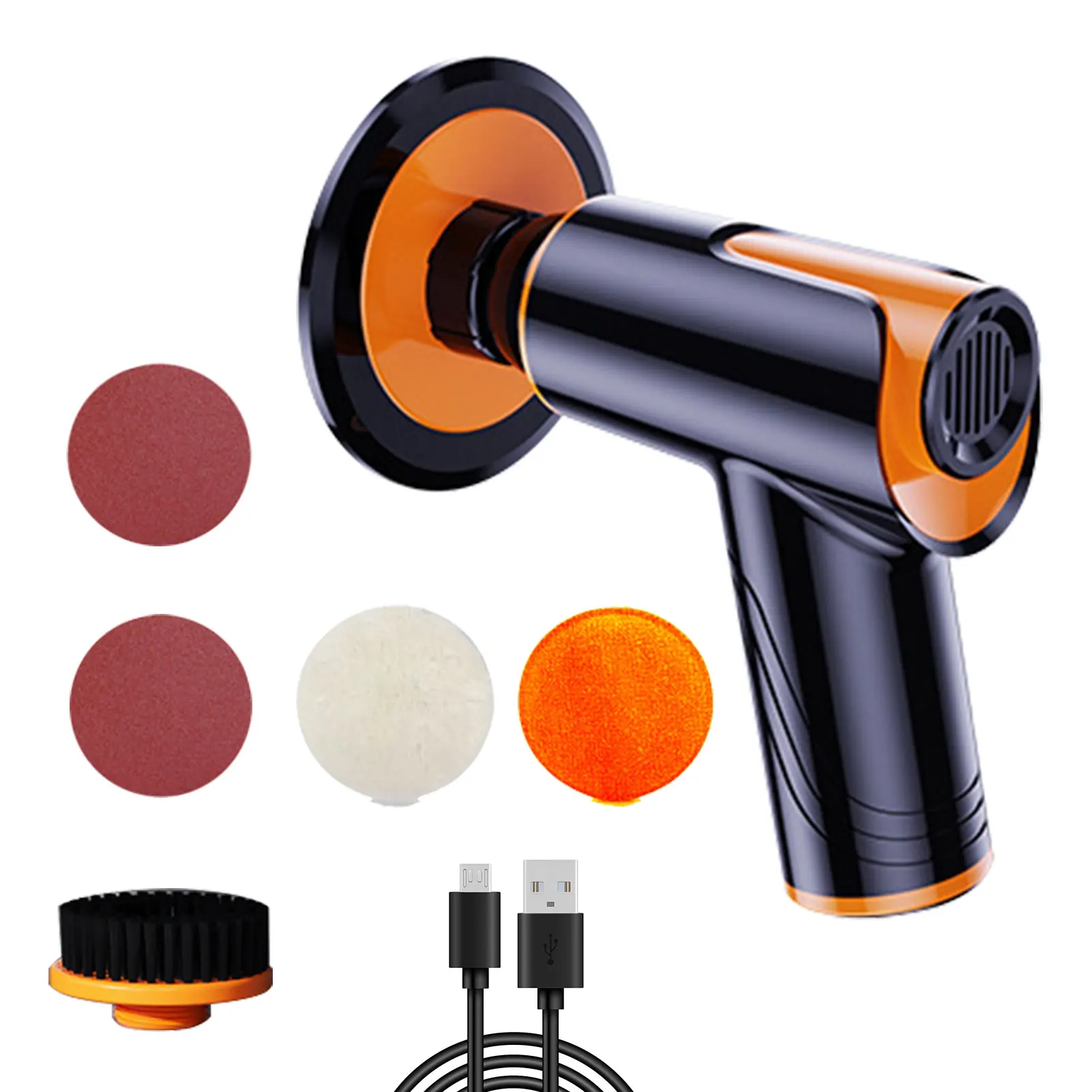 

Waxing Cleaning Wireless Multifunctional Auto Car Polisher Low Noise Rechargeable Adjustable Speed Home Sandpaper Accessories