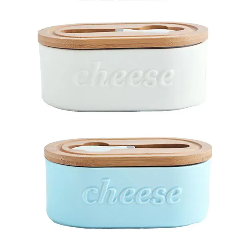 

Тарелка для масла многофункциональная керамическая коробка для хранения масла с крышкой и резаком портативный контейнер для сыра для настольного кухонного аксессуара