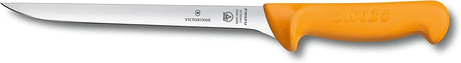 

Couteau de Cuisine Swibo, Couteau à Poisson, Coupe Normale Flexible, Jaune, Longueur de la Lame du Couteau 20 cm, Acier, Noir