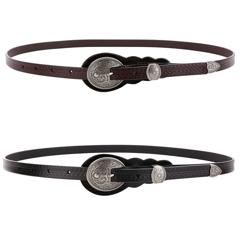 

Women Fashion Belts for High Quality Ladies Cowskin Designer Belts Casual Leather Luxury Brand Thin Waist Belts for Women LB2258